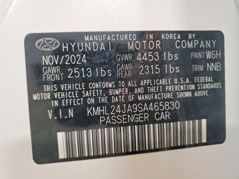 Продаж на аукціоні авто 2025 Hyundai Sonata, vin: KMHL24JA9SA465830, номер лоту: 47367646