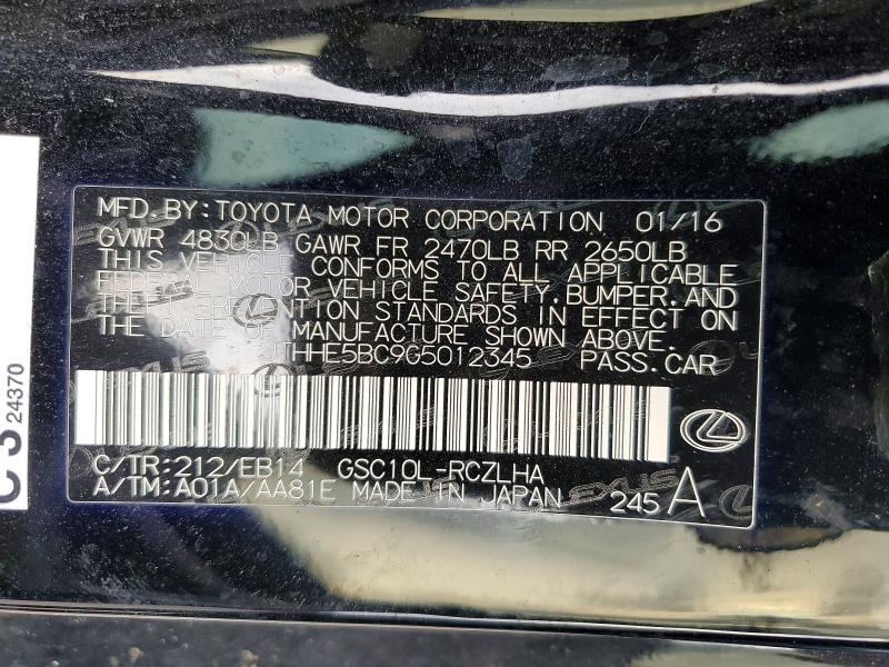 Aukcja sprzedaży 2016 Lexus Rc 350, vin: JTHHE5BC9G5012345, numer aukcji: 41874176