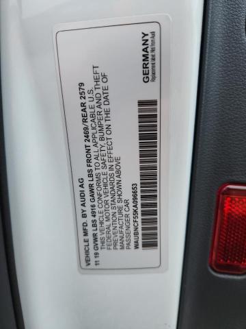 2019 Audi A5 მანქანა იყიდება აუქციონზე, vin: WAUBNCF55KA096653, აუქციონის ნომერი: 42072686