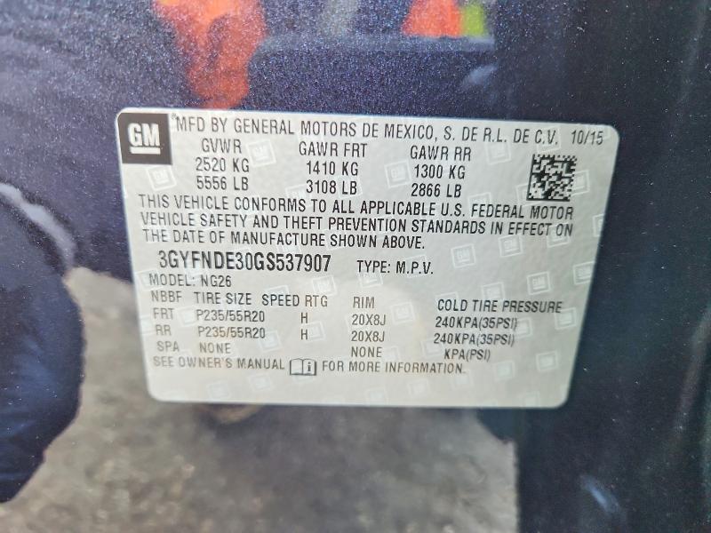 Продаж на аукціоні авто 2016 Cadillac Srx, vin: 3GYFNDE30GS537907, номер лоту: 45618016
