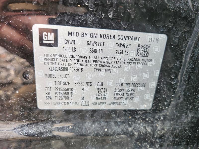 Продаж на аукціоні авто 2017 Buick Encore, vin: KL4CJASB9HB073618, номер лоту: 47809856
