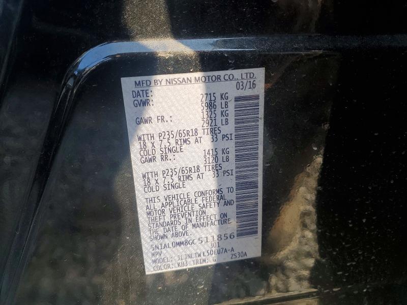 Aukcja sprzedaży 2016 Infiniti Qx60, vin: 5N1AL0MM8GC511856, numer aukcji: 47409826