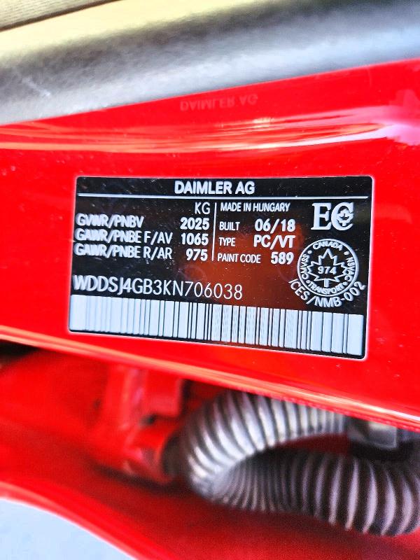 Aukcja sprzedaży 2019 Mercedes-benz Cla, vin: WDDSJ4GB3KN706038, numer aukcji: 46159186