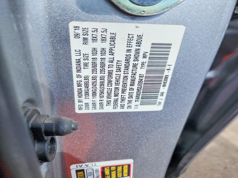 47643446 :رقم المزاد ، 7FARW2H53JE094187 vin ، 2018 Honda Cr-v مزاد بيع