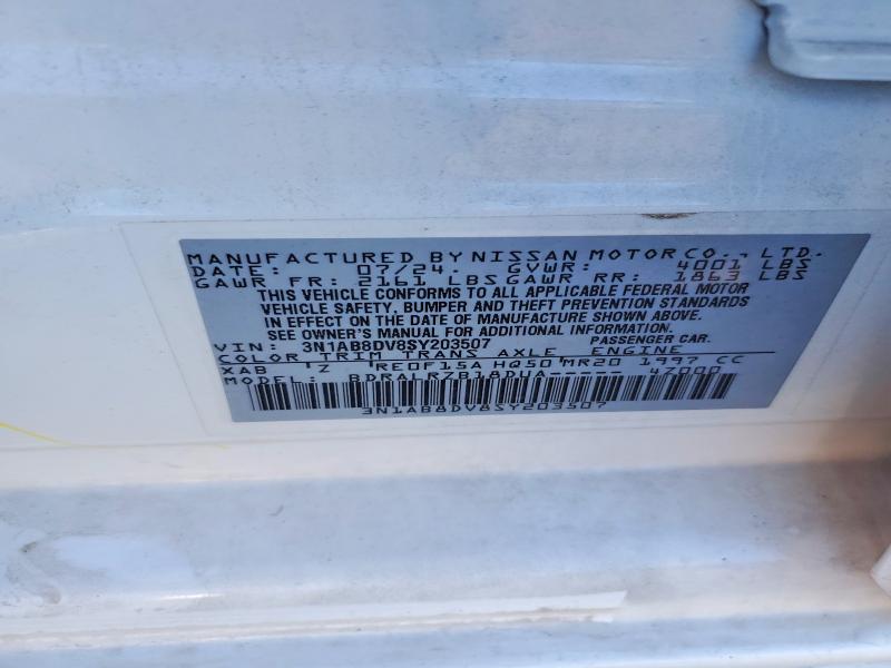 Aukcja sprzedaży 2025 Nissan Sentra, vin: 3N1AB8DV8SY203507, numer aukcji: 45617526