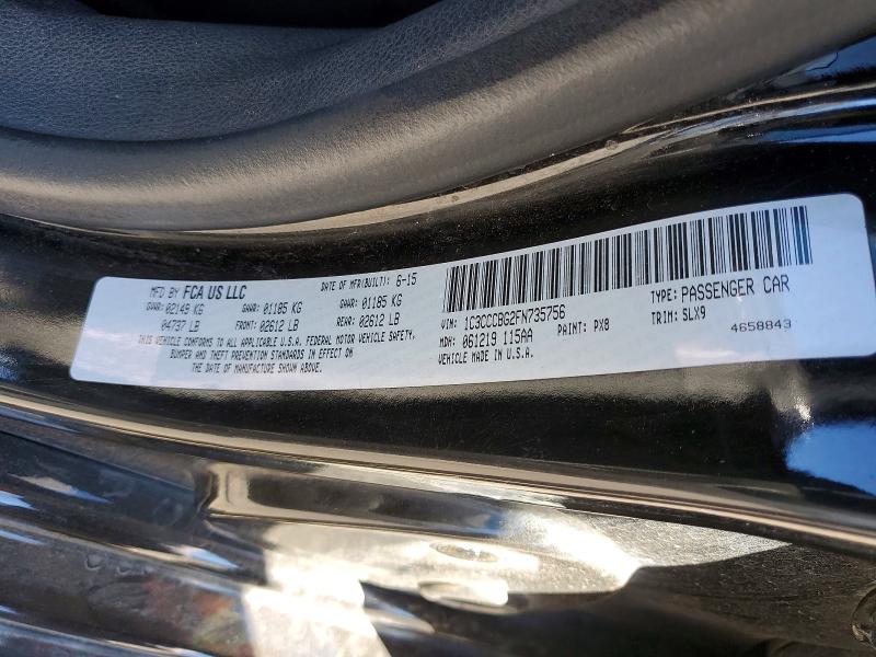 Aukcja sprzedaży 2015 Chrysler 200, vin: 1C3CCCBG2FN735756, numer aukcji: 45936586