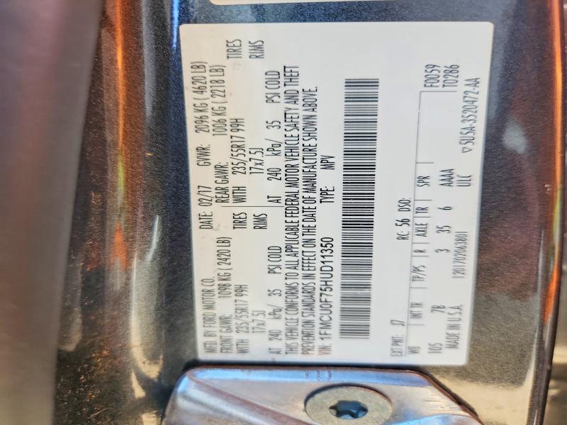 Aukcja sprzedaży 2017 Ford Escape, vin: 1FMCU0F75HUD11350, numer aukcji: 47574566