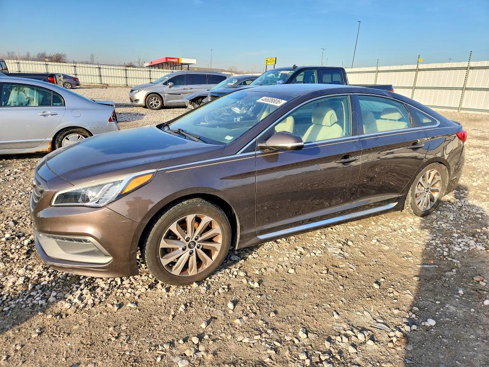 46608806 :رقم المزاد ، 5NPE34AF3FH109989 vin ، 2015 Hyundai Sonata مزاد بيع