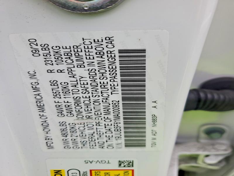 Aukcja sprzedaży 2021 Acura Tlx, vin: 19UUB5F61MA000952, numer aukcji: 79986585