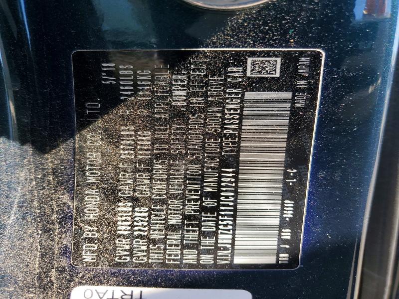 Aukcja sprzedaży 2018 Honda Clarity, vin: JHMZC5F11JC012944, numer aukcji: 45874806