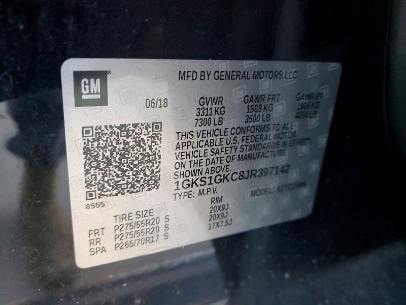 Aukcja sprzedaży 2018 Gmc Yukon Xl, vin: 1GKS1GKC8JR397142, numer aukcji: 41670546