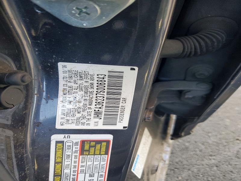 41636906 :رقم المزاد ، JHMFA36237S006843 vin ، 2007 Honda Civic مزاد بيع