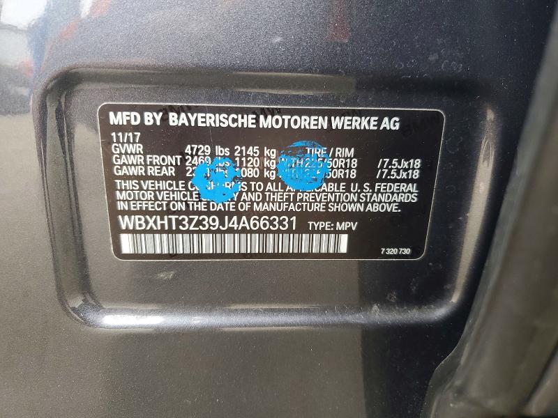 Продаж на аукціоні авто 2018 Bmw X1, vin: WBXHT3Z39J4A66331, номер лоту: 48327016