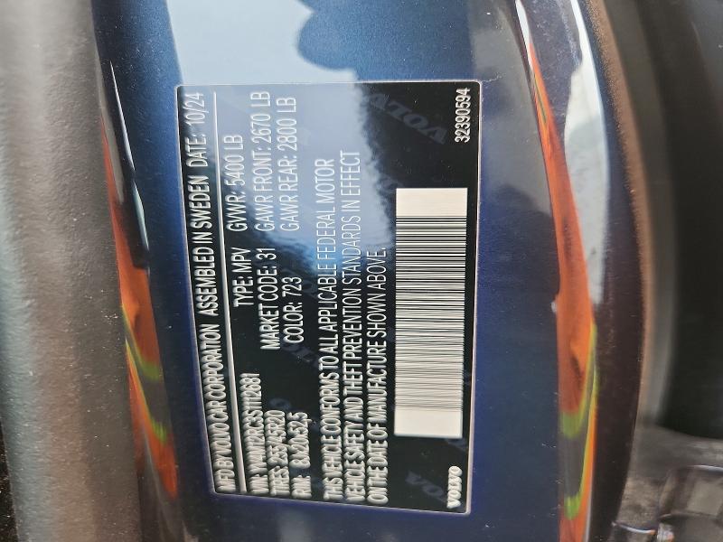 Aukcja sprzedaży 2025 Volvo Xc60, vin: YV4M12RC3S1112681, numer aukcji: 45501566