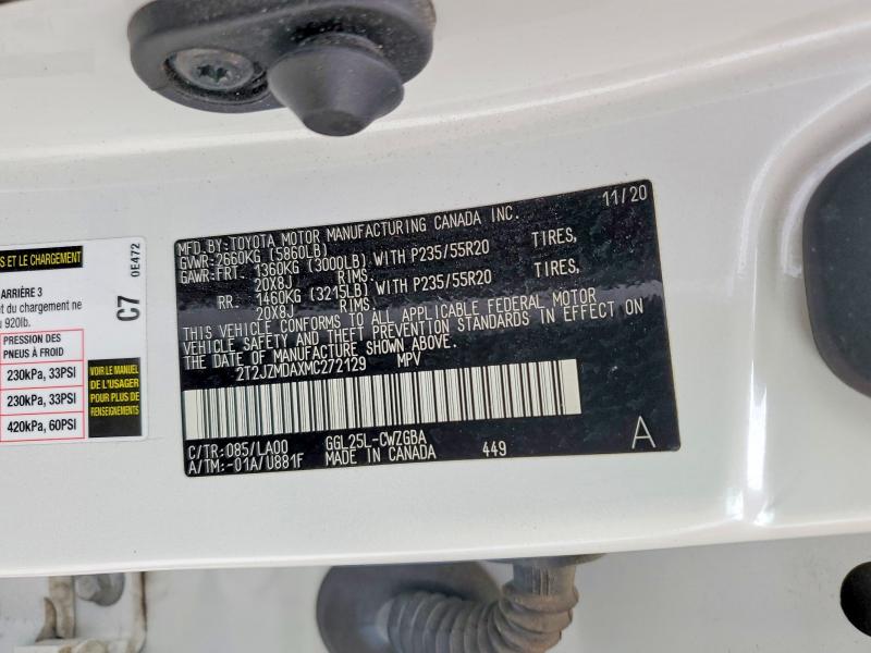 2021 Lexus Rx 350 მანქანა იყიდება აუქციონზე, vin: 2T2JZMDAXMC272129, აუქციონის ნომერი: 48113836