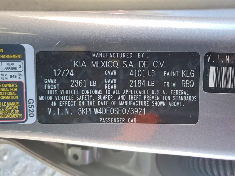 Продажа на аукционе авто 2025 Kia K4, vin: 3KPFW4DE0SE073921, номер лота: 45988056