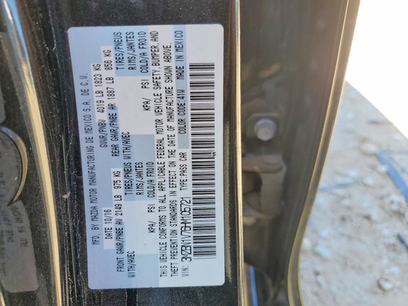 Продаж на аукціоні авто 2017 Mazda 3, vin: 3MZBN1V76HM105721, номер лоту: 45462156