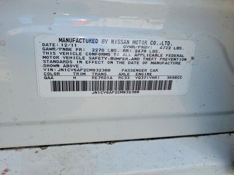 Aukcja sprzedaży 2012 Infiniti G37 Sedan, vin: JN1CV6AP2CM932388, numer aukcji: 46364206