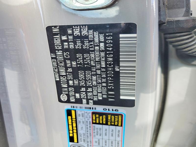 Aukcja sprzedaży 2021 Kia Telluride, vin: 5XYP3DHC3MG140961, numer aukcji: 79570635