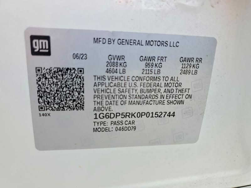 45693196 :رقم المزاد ، 1G6DP5RK0P0152744 vin ، 2023 Cadillac Ct5 مزاد بيع