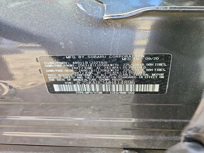 Aukcja sprzedaży 2021 Subaru Forester, vin: JF2SKAUC5MH414896, numer aukcji: 41738796