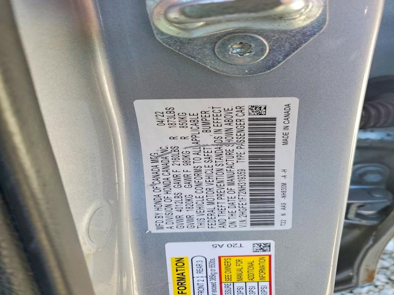 Продаж на аукціоні авто 2022 Honda Civic, vin: 2HGFE1F72NH319359, номер лоту: 46567426