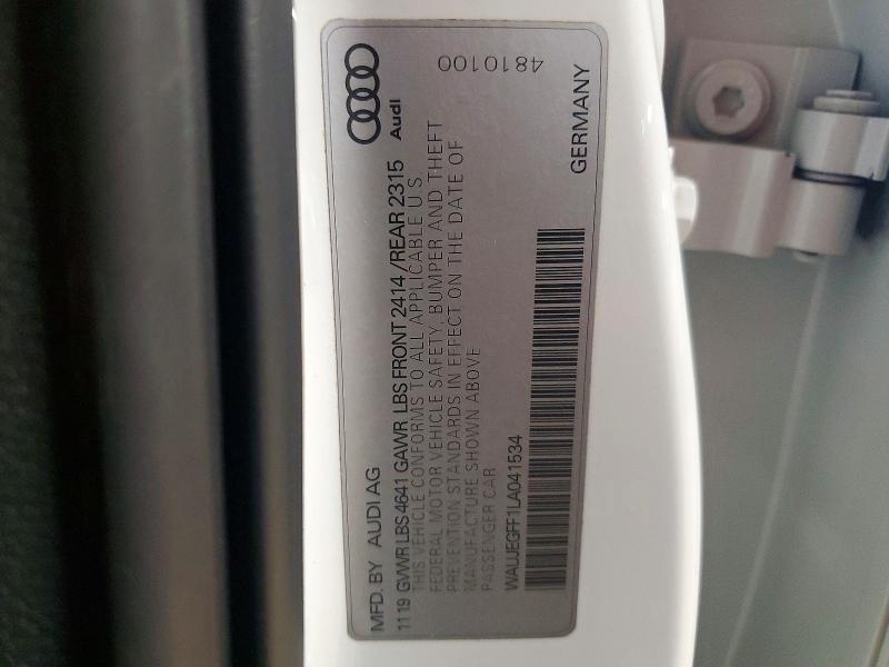 2020 Audi A3 მანქანა იყიდება აუქციონზე, vin: WAUJEGFF1LA041534, აუქციონის ნომერი: 79351185