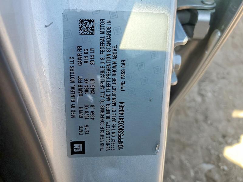 Aukcja sprzedaży 2016 Buick Verano, vin: 1G4PP5SKXG4140464, numer aukcji: 42062866
