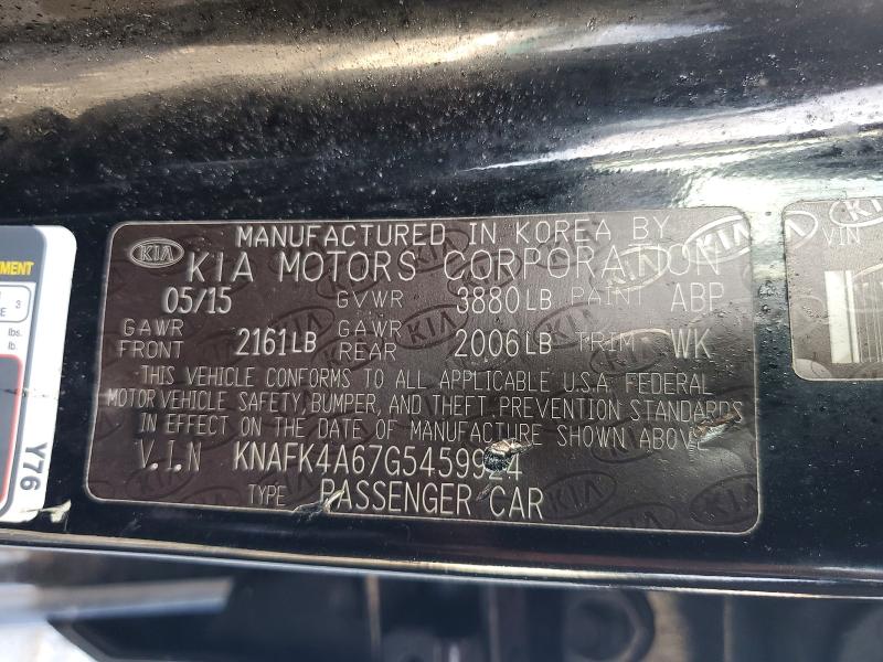 Продажа на аукционе авто 2016 Kia Forte, vin: KNAFK4A67G5459924, номер лота: 45673946