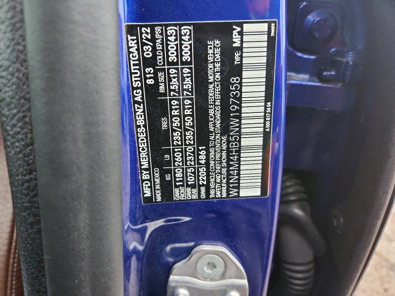 2022 Mercedes-benz Glb მანქანა იყიდება აუქციონზე, vin: W1N4M4HB5NW197358, აუქციონის ნომერი: 45667626
