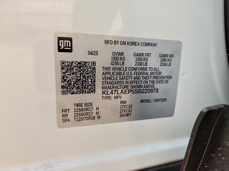 Aukcja sprzedaży 2025 Buick Envista, vin: KL47LAEP5SB220978, numer aukcji: 48038656