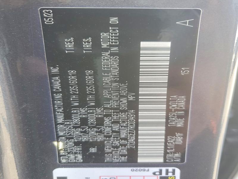 47566056 :رقم المزاد ، 2T2AGCEZ7RC034914 vin ، 2024 Lexus Nx 350 مزاد بيع