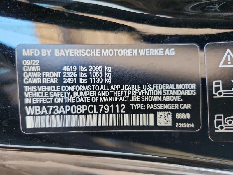 Aukcja sprzedaży 2023 Bmw 430xi, vin: WBA73AP08PCL79112, numer aukcji: 47222176