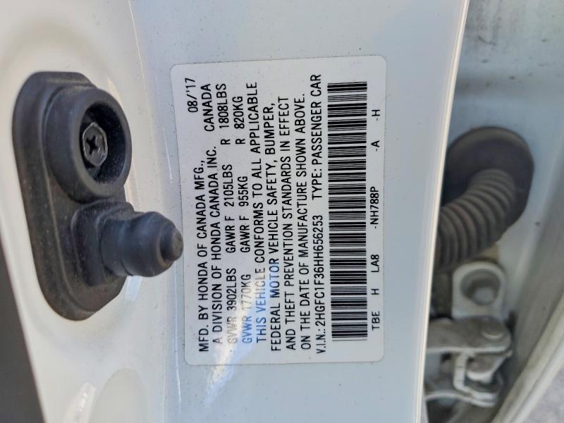 Aukcja sprzedaży 2017 Honda Civic, vin: 2HGFC1F36HH656253, numer aukcji: 47512786
