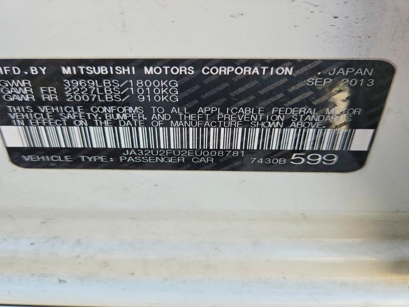 Продаж на аукціоні авто 2014 Mitsubishi Lancer, vin: JA32U2FU2EU008781, номер лоту: 47443366