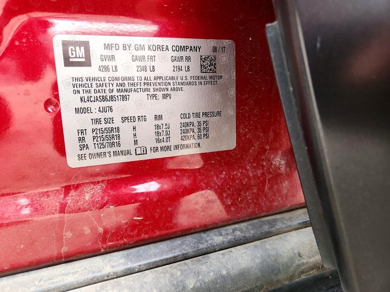 Продажа на аукционе авто 2018 Buick Encore, vin: KL4CJASB6JB517897, номер лота: 79852205
