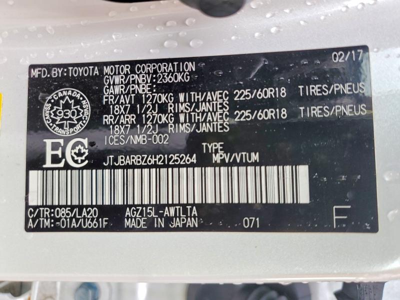 Aukcja sprzedaży 2017 Lexus Nx 200t, vin: JTJBARBZ6H2125264, numer aukcji: 79696095