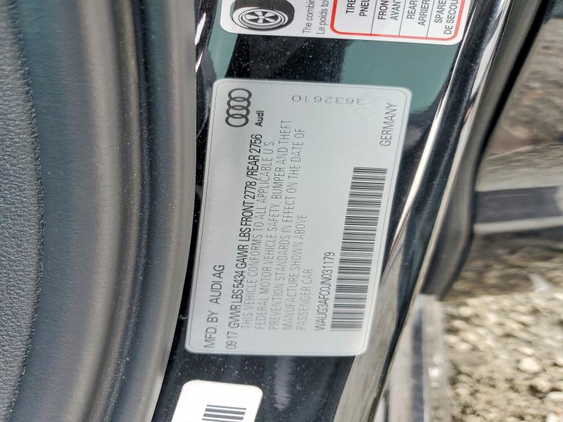 79286865 :رقم المزاد ، WAUG3AFC0JN031179 vin ، 2018 Audi A6 مزاد بيع
