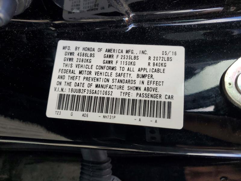 Aukcja sprzedaży 2016 Acura Tlx, vin: 19UUB2F35GA010652, numer aukcji: 79479455