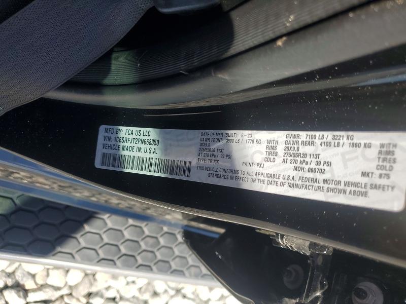 Продаж на аукціоні авто 2023 Ram 1500, vin: 1C6SRFJT2PN668350, номер лоту: 46996036
