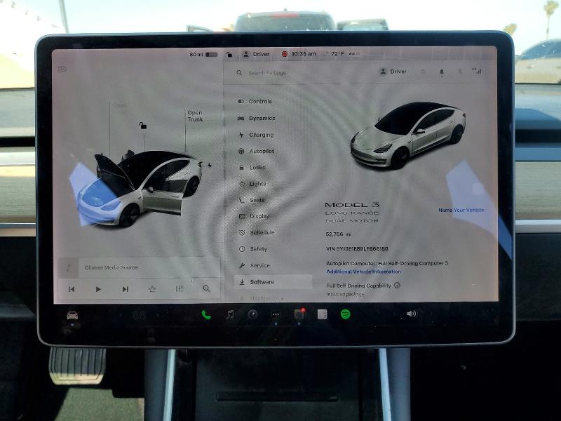 79587365 :رقم المزاد ، 5YJ3E1EB9LF666150 vin ، 2020 Tesla Model 3 مزاد بيع