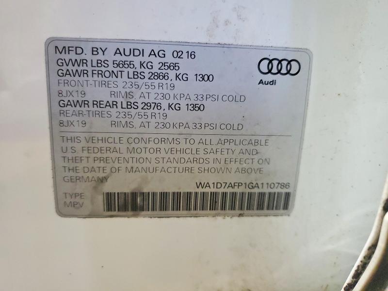 Продажа на аукционе авто 2016 Audi Q5, vin: WA1D7AFP1GA110786, номер лота: 46690476
