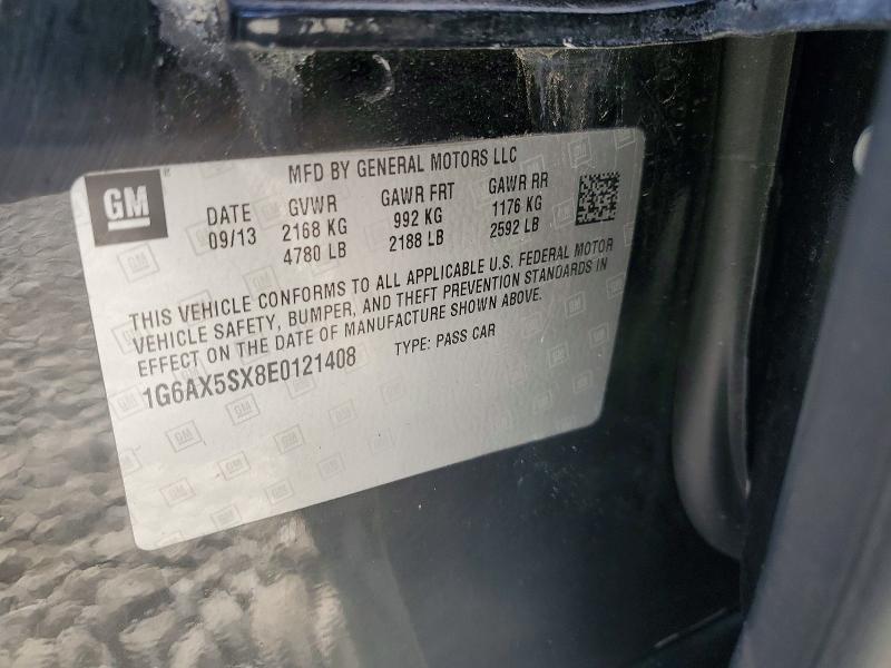 2014 Cadillac Cts მანქანა იყიდება აუქციონზე, vin: 1G6AX5SX8E0121408, აუქციონის ნომერი: 45682406