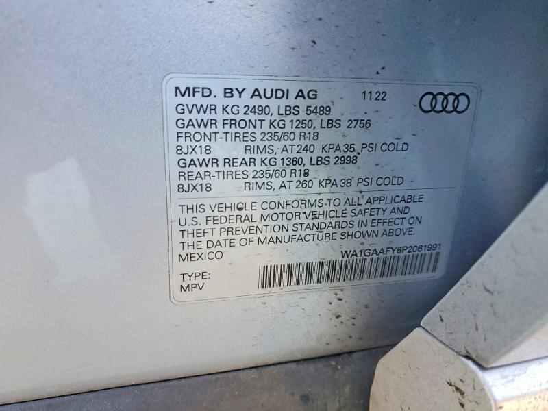 Aukcja sprzedaży 2023 Audi Q5, vin: WA1GAAFY6P2061991, numer aukcji: 45460346