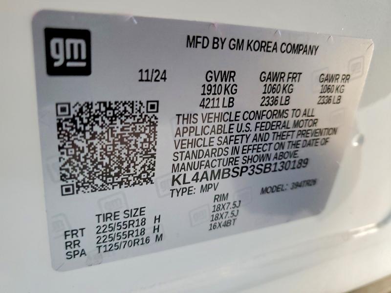 2025 Buick Encore Gx მანქანა იყიდება აუქციონზე, vin: KL4AMBSP3SB130189, აუქციონის ნომერი: 45872316