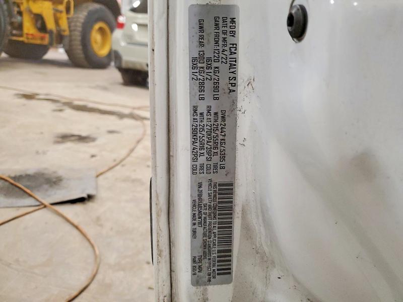 Aukcja sprzedaży 2022 Ram Promaster City, vin: ZFBHRFAB5N6W71117, numer aukcji: 54872816