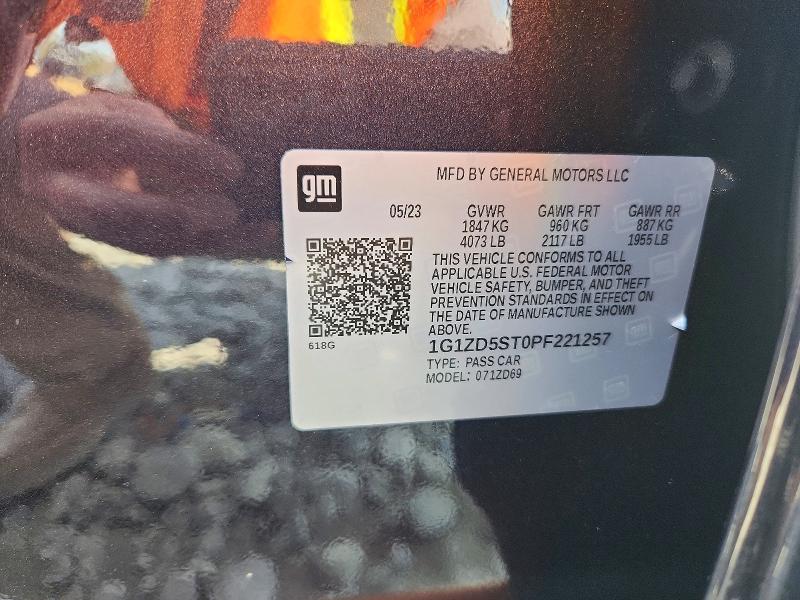 47549836 :رقم المزاد ، 1G1ZD5ST0PF221257 vin ، 2023 Chevrolet Malibu مزاد بيع