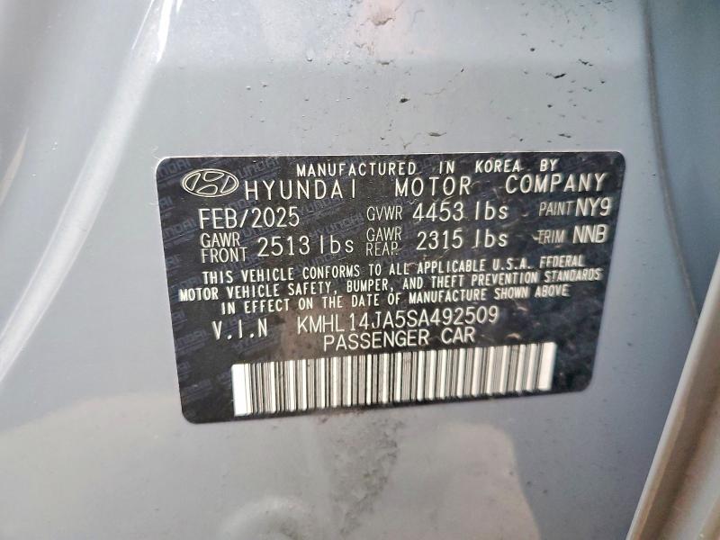 Продажа на аукционе авто 2025 Hyundai Sonata, vin: KMHL14JA5SA492509, номер лота: 46478536