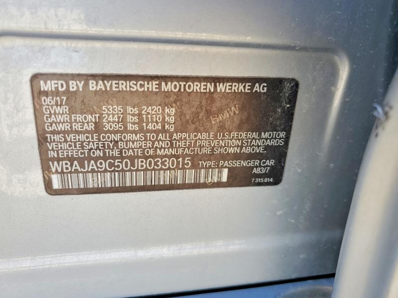Aukcja sprzedaży 2018 Bmw 530e, vin: WBAJA9C50JB033015, numer aukcji: 46007926