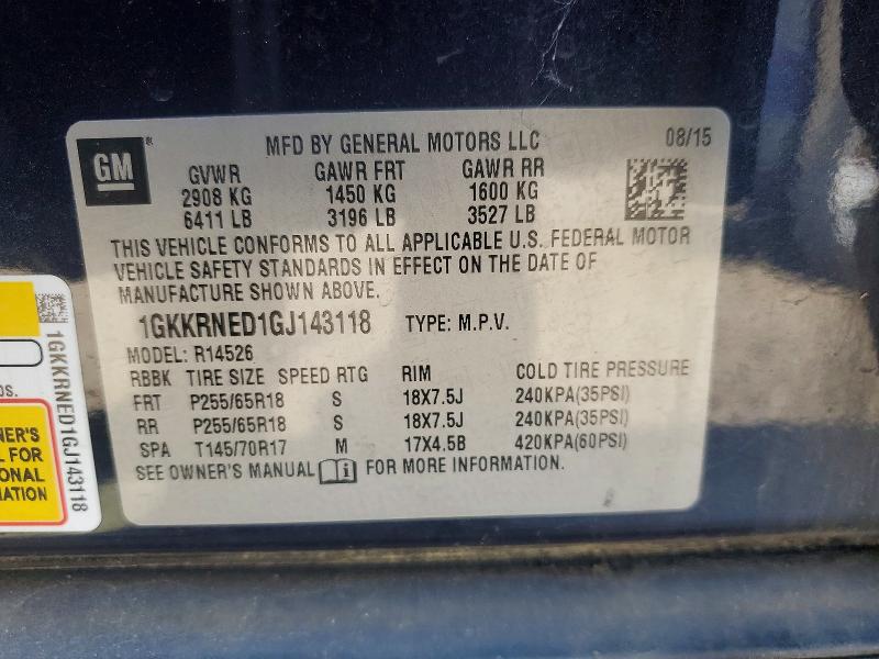Продажа на аукционе авто 2016 Gmc Acadia, vin: 1GKKRNED1GJ143118, номер лота: 47756926